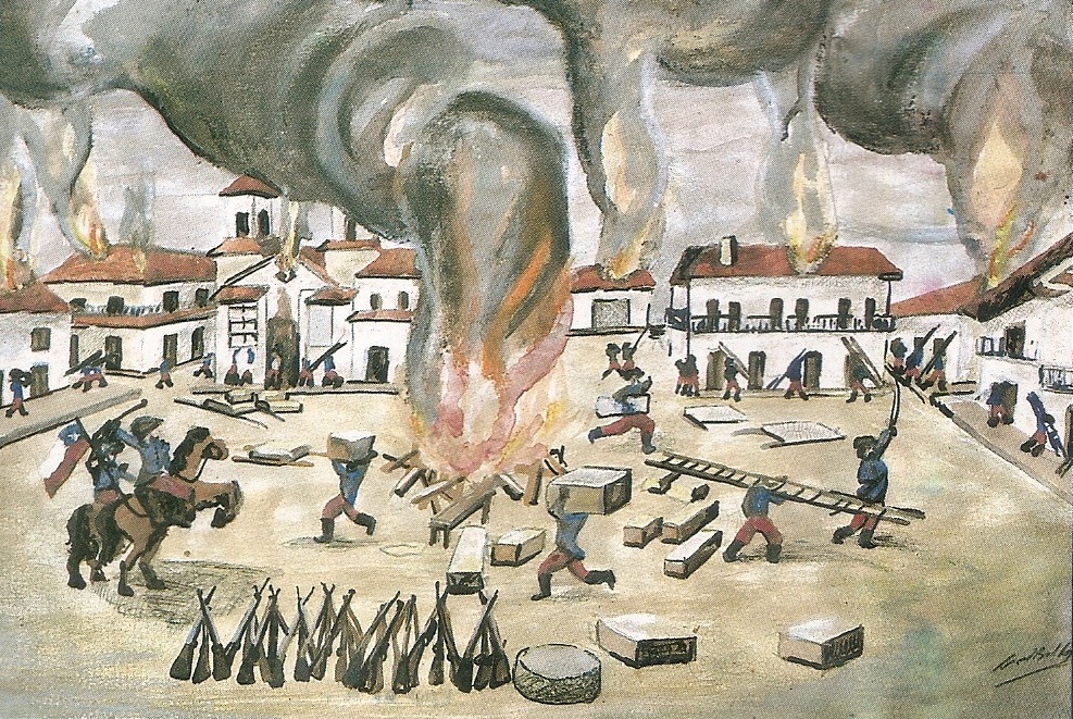 Guerra con Chile, muerte de Becerra en Milco