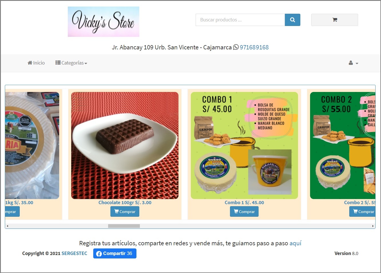 Sistema de ventas con catálogo público gratis EXITO