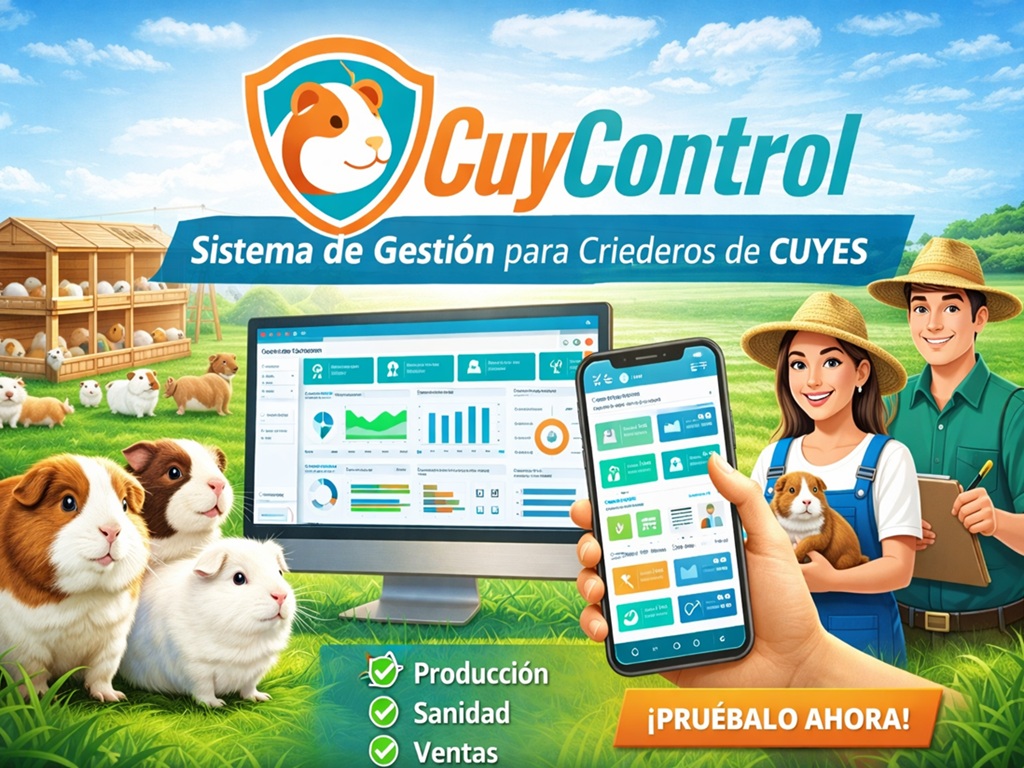 Imagen de Controla tu Granja de Cuyes de Forma Fácil y Profesional CUYCONTROL